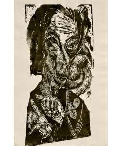 Ernst Ludwig Kirchner, Kopf des Kranken - Selbstporträt