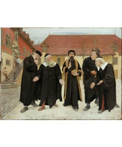 Ferdinand Hodler, Calvin und die Professoren im Hof des Genfer Gymnasiums