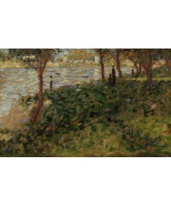 Georges Seurat, Étude pour La Grande Jatte, moyenne distance, gauche