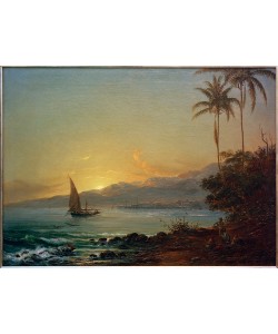 Fritz Melbye, La Guaira im Abendlicht