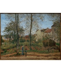 Camille Pissarro, Häuser in Bougival, Herbst