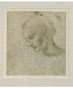 Leonardo da Vinci, Studie eines weiblichen Kopfes im angenäherten Profil