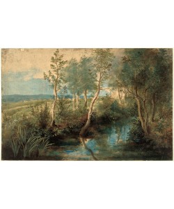 Peter Paul Rubens, Landscape with stream overhung with trees