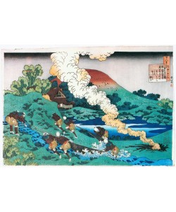 Katsushika Hokusai, Fishermen drag a net upstream