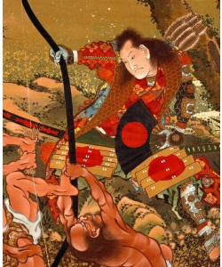 Katsushika Hokusai, Tametomo and the inhabitants of Onigashima Island