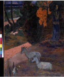 Paul Gauguin, Landschaft mit zwei Ziegen