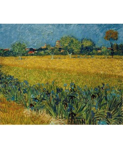 Vincent van Gogh, Blick auf Arles mit Irisblüten im Vordergrund