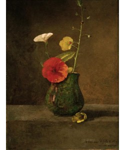 Odilon Redon, Liserons et coquelicots dans un petit pichet vert