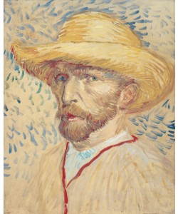 Vincent van Gogh, Selbstbildnis mit Strohhut und Malerkittel