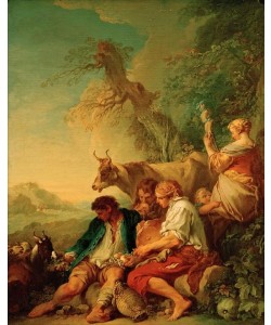 Francois Boucher, Hirten mit Vieh in einer Landschaft