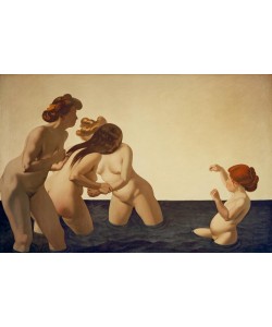 Felix Vallotton, Trois femmes et une petite fille, jouant dans l’eau