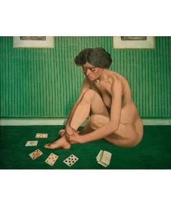 Felix Vallotton, Femme faisant une réussite, chambre verte