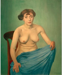 Felix Vallotton, Torse à l’étoffe bleue