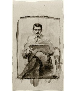 August Macke, Selbstbildnis, zeichnend