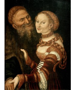 Lucas Cranach der Ältere, Junge Witwe und Greis (Ungleiches Paar)