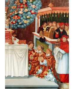 Lucas Cranach der Ältere, Messe des hl. Gregor mit Kardinal Albrecht von Brandenburg