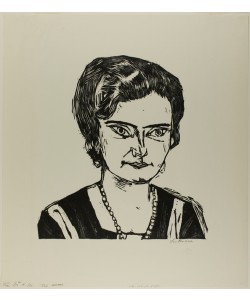 Max Beckmann, Portrait of Frau H.M. (Naila), plate two from Die Kunst der Gegenwart