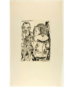 Max Beckmann, Dressing Room, plate two from Jahrmarkt