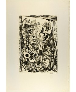 Max Beckmann, The Tall Man, plate five from Jahrmarkt