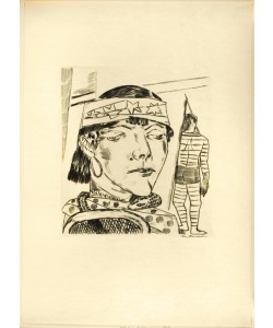 Max Beckmann, Snake Lade, plate ten from Jahrmarkt