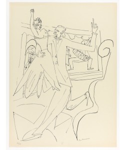Max Beckmann, Tango, plate four from Day and Dream