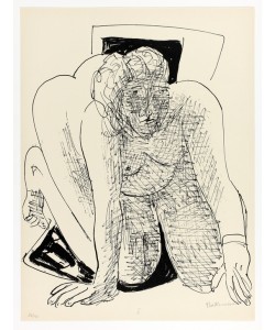 Max Beckmann, Crawling Woman, plate five from Day and Dream