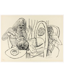 Max Beckmann, I Don't Want to Eat My Soup, plate six from Day and Dream
