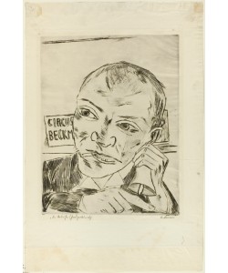 Max Beckmann, The Barker (Self-Portrait), plate one from Der Jahrmarkt