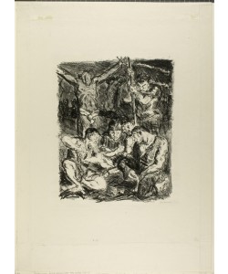 Max Beckmann, Throwing Dice Before the Cross, plate six from Sechs Lithographien zum Neuen Testament
