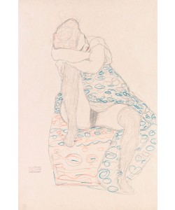 Gustav Klimt, Sitzende mit gerafftem Rock 