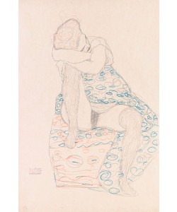 Gustav Klimt, Sitzende mit gerafftem Rock 