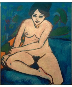Ernst Ludwig Kirchner, Akt auf blauem Grund