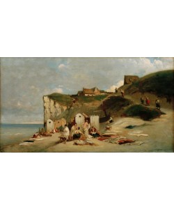 Carl Spitzweg, Badende Frauen am Meer bei Dieppe