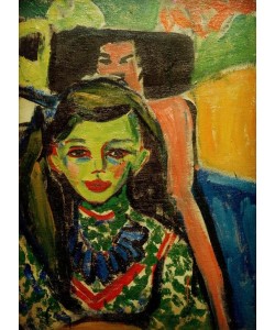 Ernst Ludwig Kirchner, Fränzi vor geschnitztem Stuhl