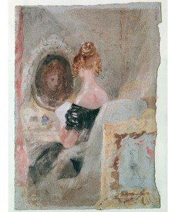 JOSEPH MALLORD WILLIAM TURNER, Interieur in Petwoath House: Frau vor dem Spiegel