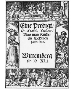 Lucas Cranach der Ältere, Luther / Predigt / Kinder zur Schule, 1541