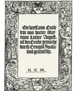 Lucas Cranach der Ältere, Luther / Beicht-Büchlein, 1520