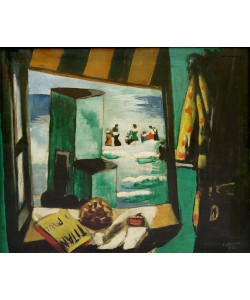 Max Beckmann, Badekabine, grün