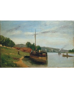Camille Pissarro, Péniches sur la Seine