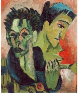 Ernst Ludwig Kirchner, Selbstbildnis mit Mädchen