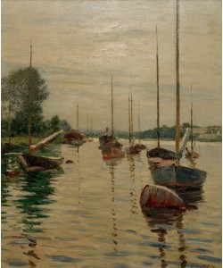 Gustave Caillebotte, Bateaux à l’ancre sur la Seine