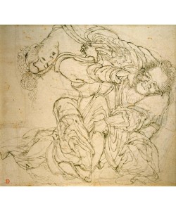 Katsushika Hokusai, Soko kämpft mit seiner Frau
