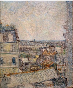 Vincent van Gogh, Blick aus dem Fenster der Wohnung in der Rue Lepic