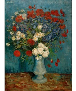 Vincent van Gogh, Stillleben: Vase mit Kornblumen und Mohnblumen
