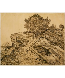Vincent van Gogh, Der Felsen von Montmajour mit Pinien