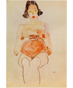 Egon Schiele, Roter Akt, schwanger