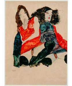 Egon Schiele, Zwei Mädchen