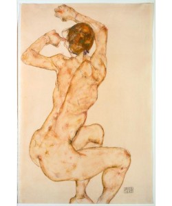 Egon Schiele, Akt mit erhobenen Armen