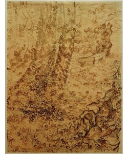 Vincent van Gogh, Bäume mit Efeu im Garten der Heilanstalt