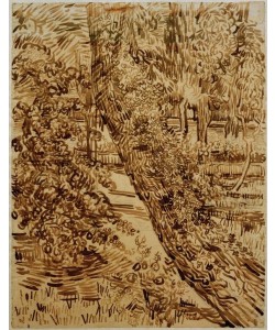 Vincent van Gogh, Baum mit Efeu im Garten der Heilanstalt